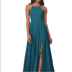 Azazie Lennon Bridesmaid Dress Ink Blue Size A20